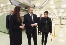 Prezident İlham Əliyev və xanımı Mehriban Əliyeva “Mingəçevir Tekstil” MMC-nin iplik istehsalı üzrə iki müəssisəsinin açılışında iştirak ediblər (YENİLƏNİB) (FOTO)