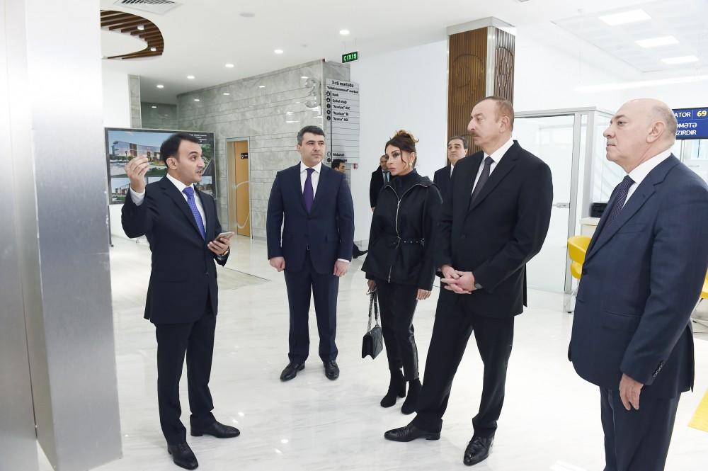 Prezident İlham Əliyev və xanımı Mehriban Əliyeva Mingəçevirdə "ASAN Həyat" kompleksinin açılışında iştirak ediblər (FOTO)