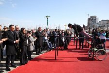 Leyla Əliyeva Dənizkənarı Milli Parkın yeni bulvar hissəsində qurulmuş idman meydançasının açılış mərasimində iştirak edib (FOTO)