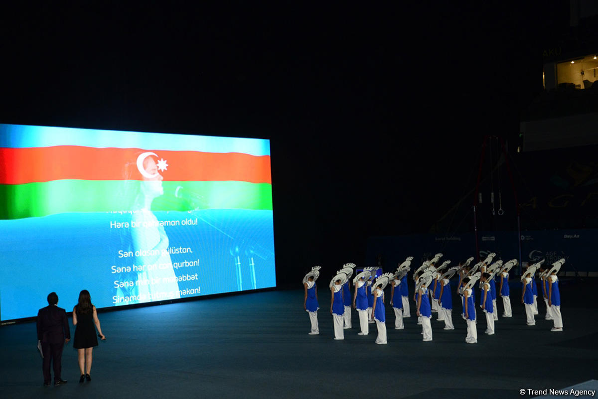 Bu gün Bakıda Milli Gimnastika Arenasında idman gimnastikası üzrə Dünya Kubokunun açılış mərasimi keçirilib (FOTO)