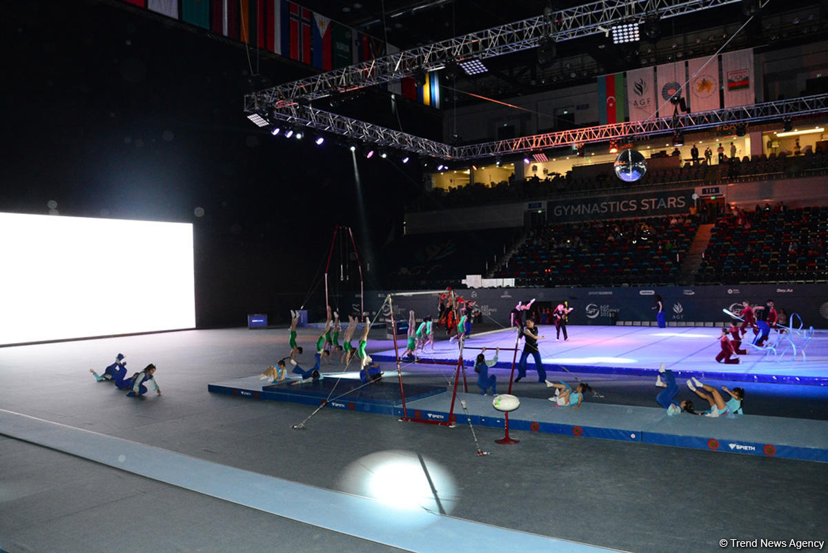 Bu gün Bakıda Milli Gimnastika Arenasında idman gimnastikası üzrə Dünya Kubokunun açılış mərasimi keçirilib (FOTO)