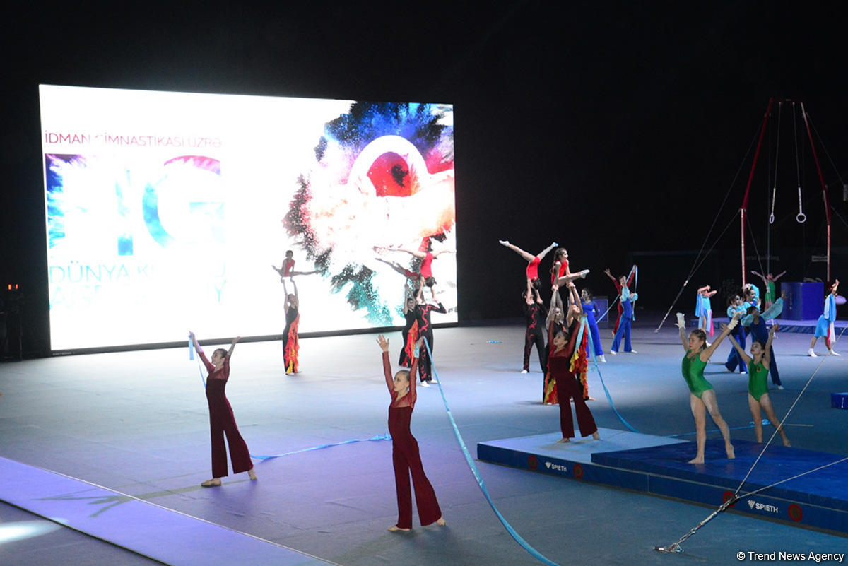 Bu gün Bakıda Milli Gimnastika Arenasında idman gimnastikası üzrə Dünya Kubokunun açılış mərasimi keçirilib (FOTO)