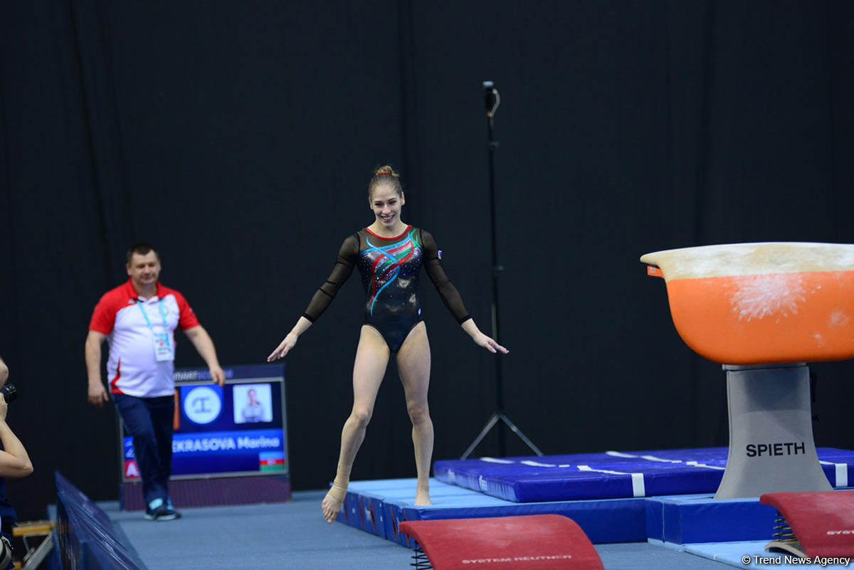 Azərbaycan gimnastı idman gimnastikası üzrə Dünya Kubokunda gümüş medal qazandı (FOTO)