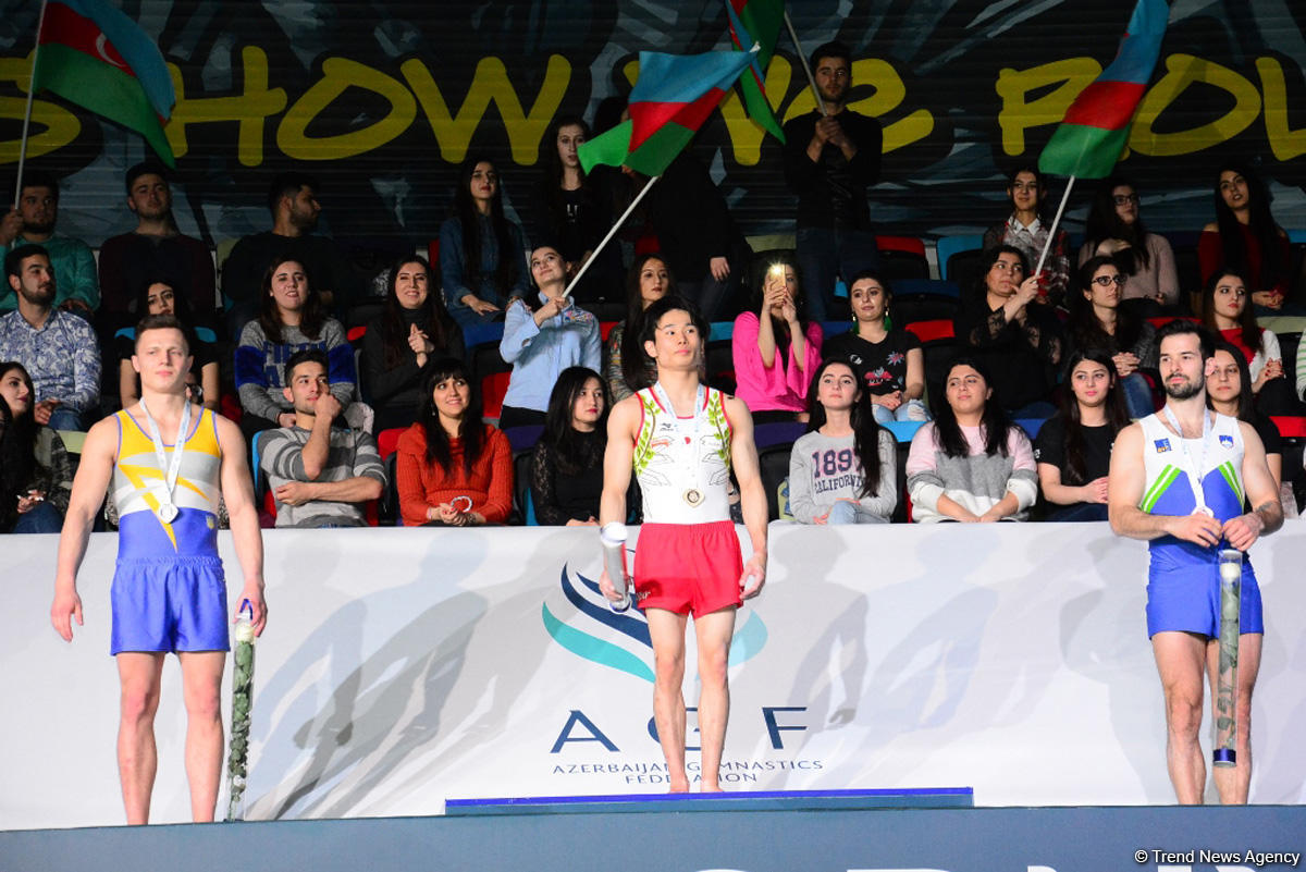 Bakıda idman gimnastikası üzrə Dünya Kubokunun qalibləri mükafatlandırılıb (FOTO)