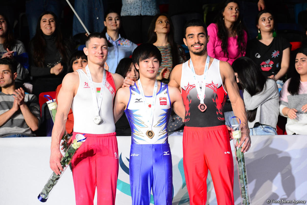Bakıda idman gimnastikası üzrə Dünya Kubokunun qalibləri mükafatlandırılıb (FOTO)