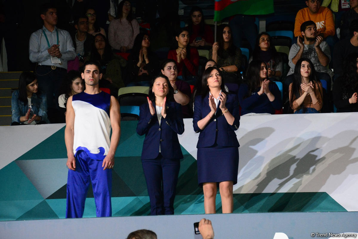 Bakıda idman gimnastikası üzrə Dünya Kubokunun qalibləri mükafatlandırılıb (FOTO)