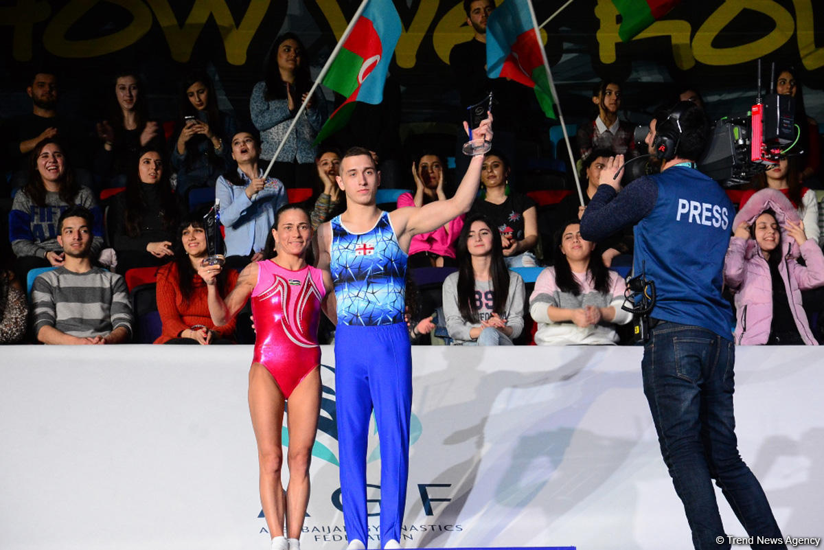 Bakıda idman gimnastikası üzrə Dünya Kubokunun qalibləri mükafatlandırılıb (FOTO)