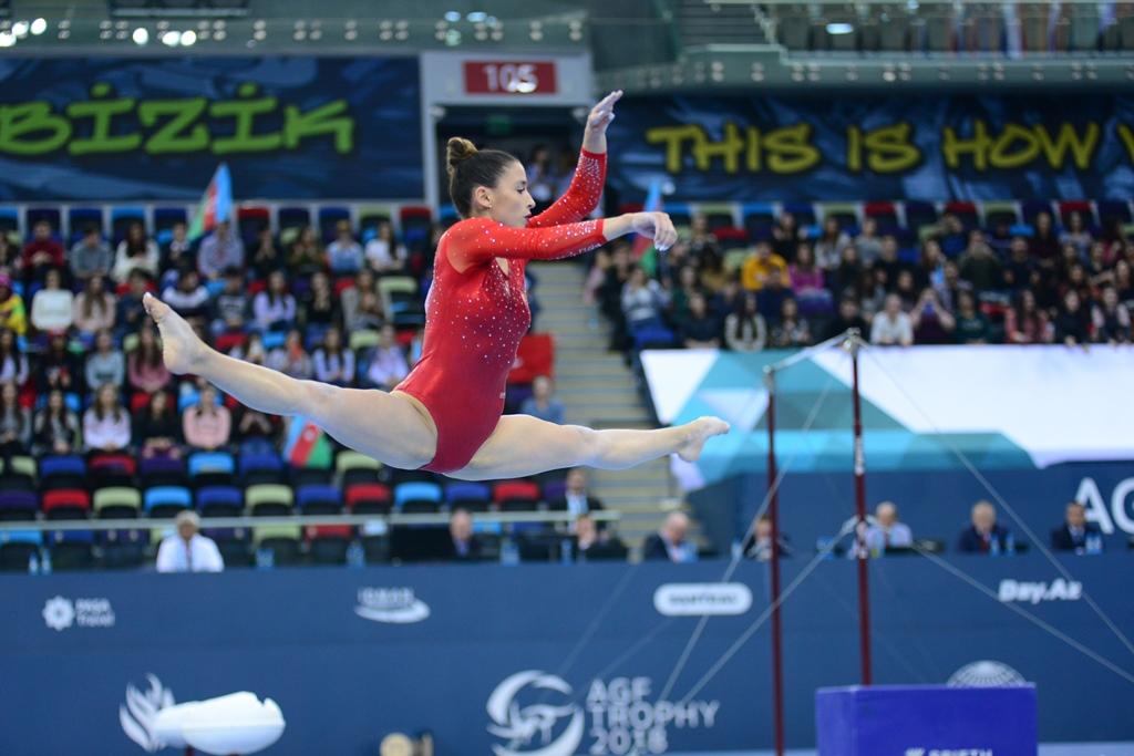 Bakıda idman gimnastikası üzrə Dünya Kubokunun sonuncu yarış günü başladı (FOTO)