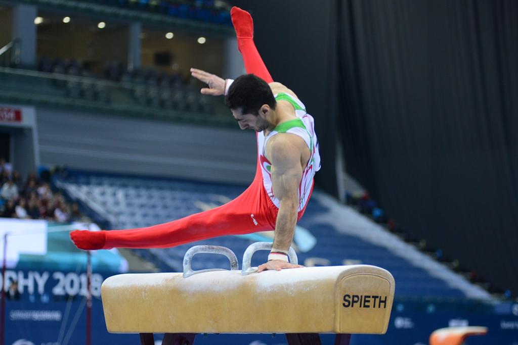 Bakıda idman gimnastikası üzrə Dünya Kubokunun sonuncu yarış günü başladı (FOTO)