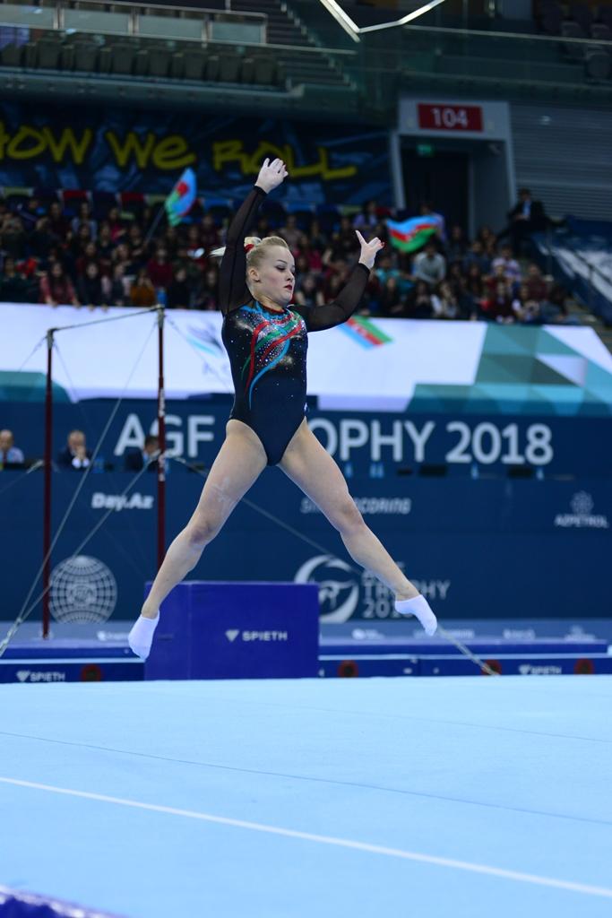 Bakıda idman gimnastikası üzrə Dünya Kubokunun sonuncu yarış günü başladı (FOTO)