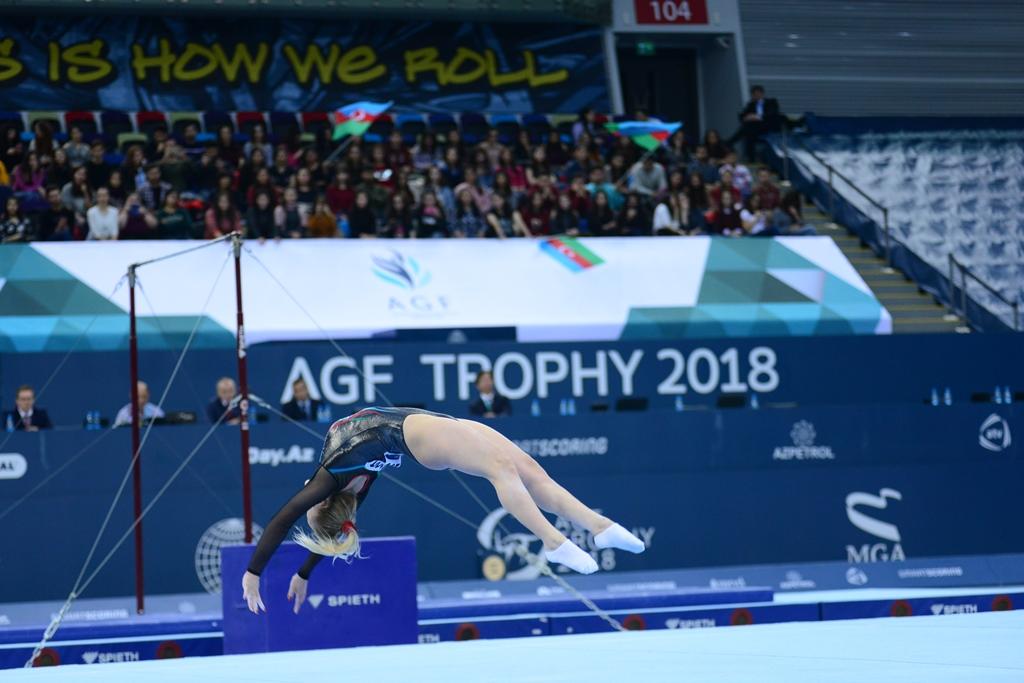 Bakıda idman gimnastikası üzrə Dünya Kubokunun sonuncu yarış günü başladı (FOTO)