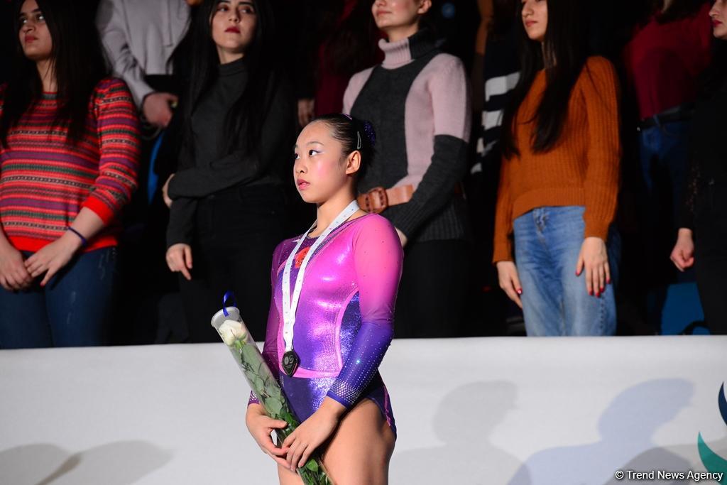 Gimnastika üzrə Dünya Kubokunda mükafatlandırma mərasimi keçirildi (FOTO)