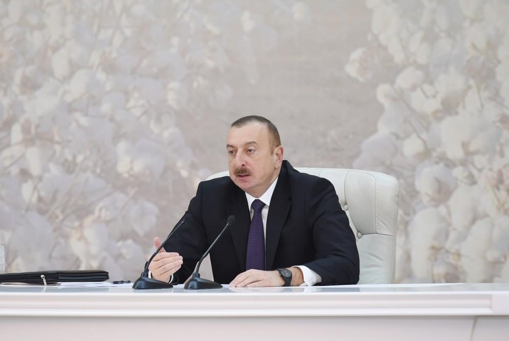 Prezident İlham Əliyev: Azərbaycanda pambıqçılığın böyük gələcəyi var