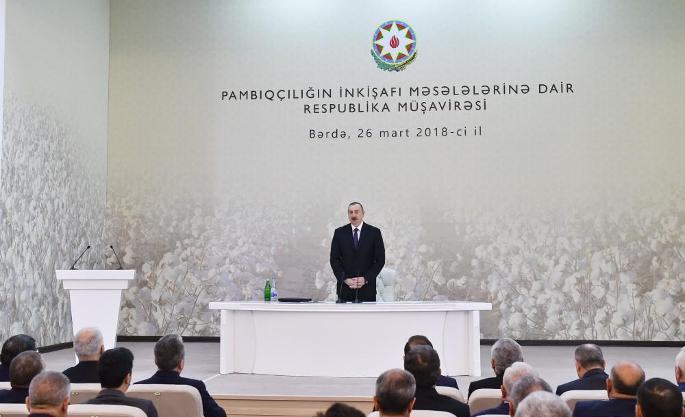 Azərbaycan Prezidenti: "Ərzaq təhlükəsizliyi məsələlərinin həllində çox ciddi uğurlara nail olmuşuq"