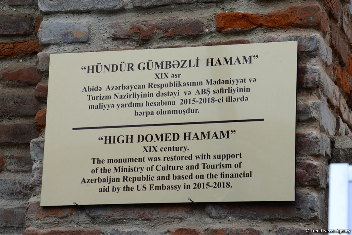 Qubadakı tarixi hamam bərpa edilib (FOTO)