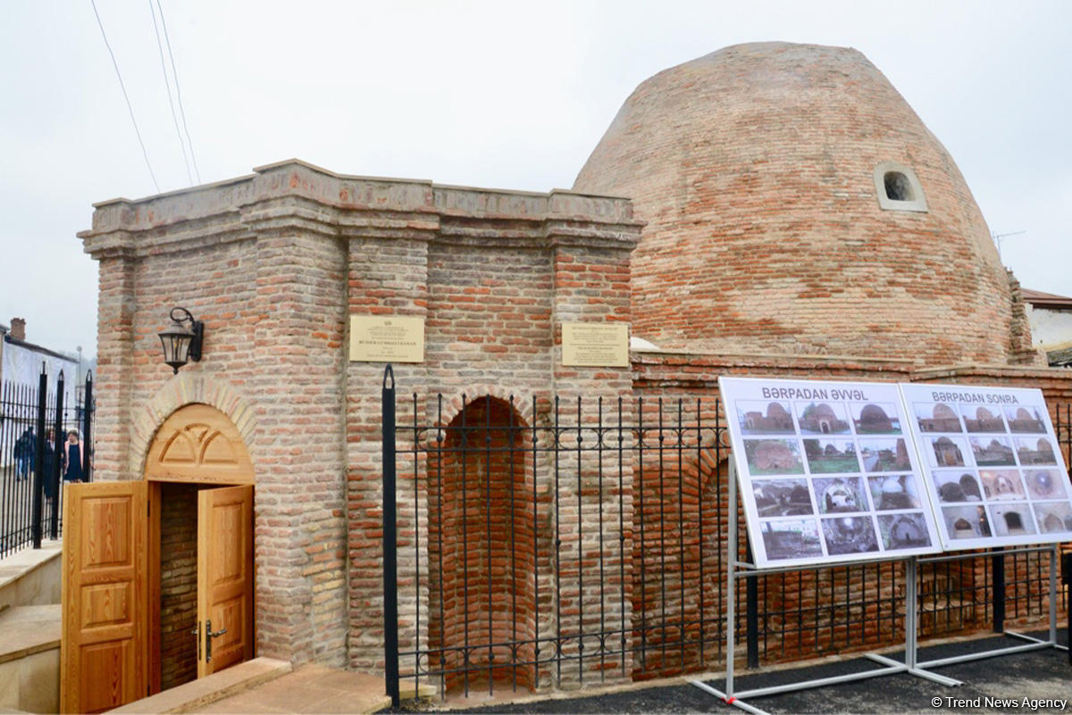 Qubadakı tarixi hamam bərpa edilib (FOTO)