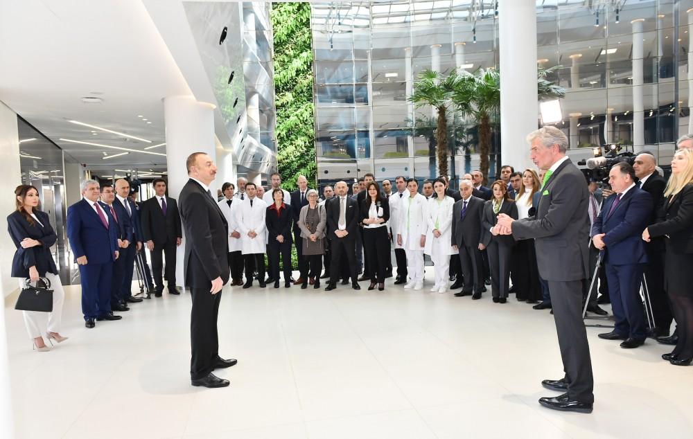 Prezident İlham Əliyev və birinci xanım Mehriban Əliyeva Bona Dea Beynəlxalq Hospitalının açılışında iştirak ediblər (FOTO) (YENİLƏNİB)