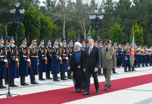 İran Prezidenti Həsən Ruhaninin rəsmi qarşılanma mərasimi olub (FOTO)