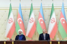 Azərbaycan və İran prezidentləri mətbuata bəyanatlarla çıxış ediblər (FOTO) (YENİLƏNİB)