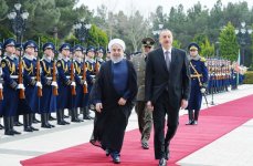İran Prezidenti Həsən Ruhaninin rəsmi qarşılanma mərasimi olub (FOTO)