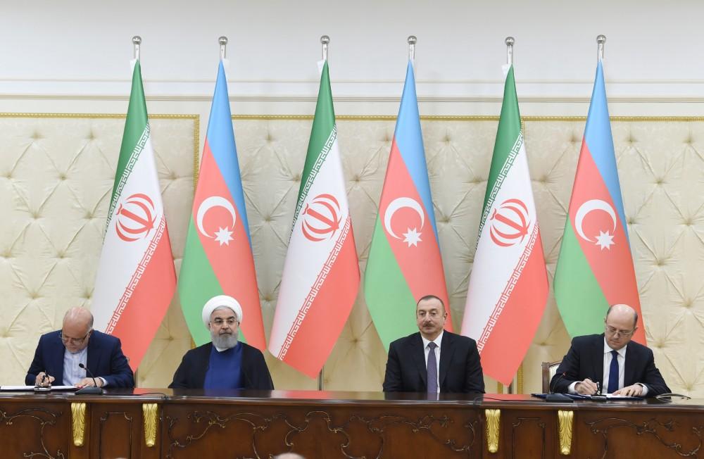 Azərbaycan-İran sənədləri imzalanıb (FOTO) (YENİLƏNİB)