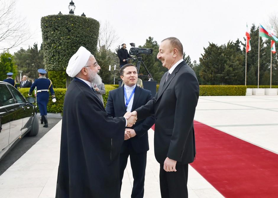 İran Prezidenti Həsən Ruhaninin rəsmi qarşılanma mərasimi olub (FOTO)