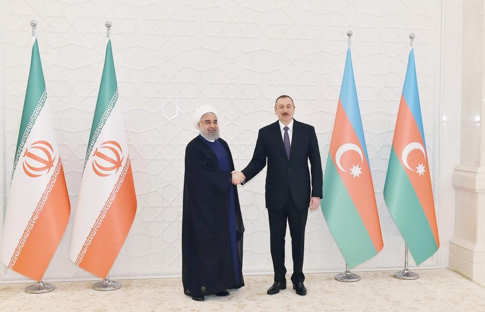 İran Prezidenti Həsən Ruhaninin rəsmi qarşılanma mərasimi olub (FOTO)