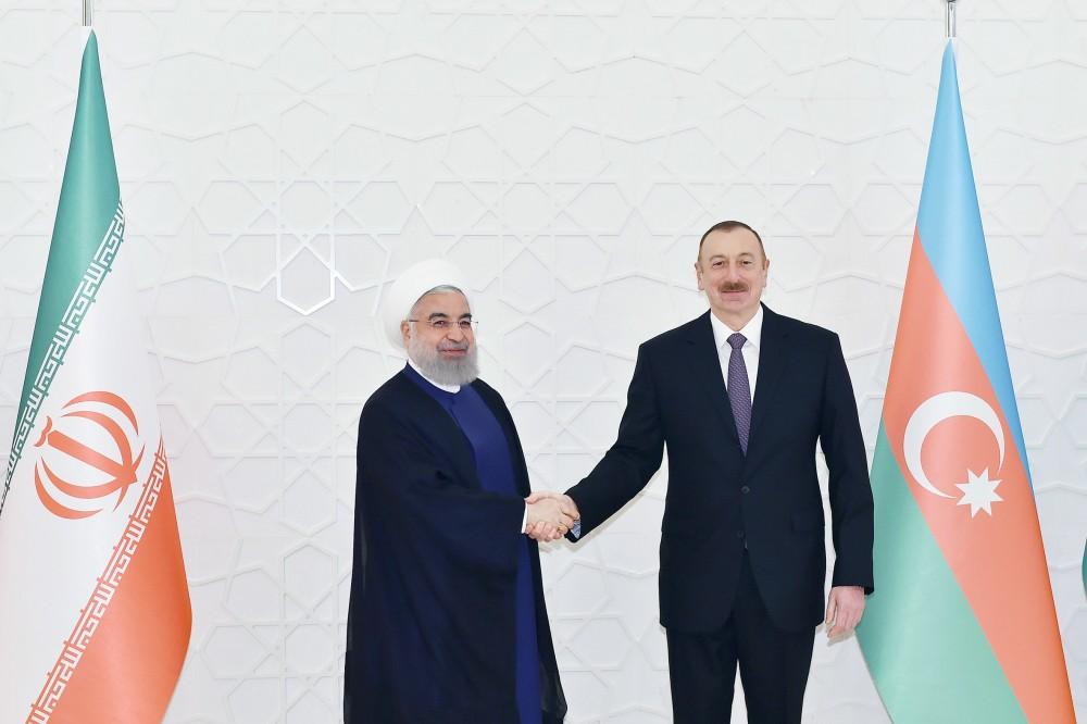 İran Prezidenti Həsən Ruhaninin rəsmi qarşılanma mərasimi olub (FOTO)