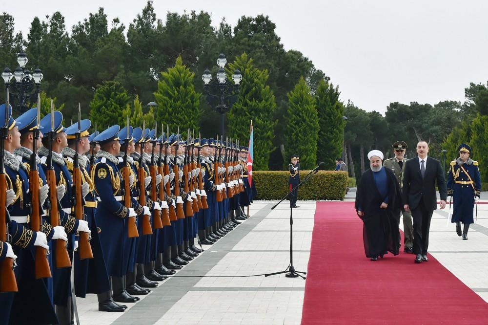 İran Prezidenti Həsən Ruhaninin rəsmi qarşılanma mərasimi olub (FOTO)