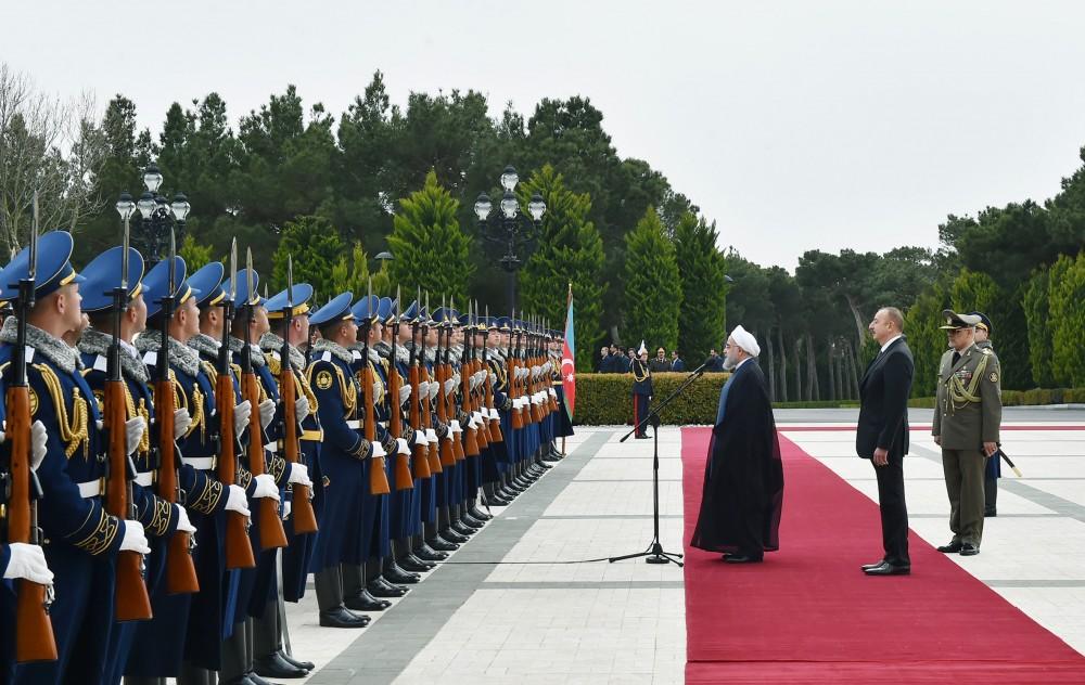 İran Prezidenti Həsən Ruhaninin rəsmi qarşılanma mərasimi olub (FOTO)
