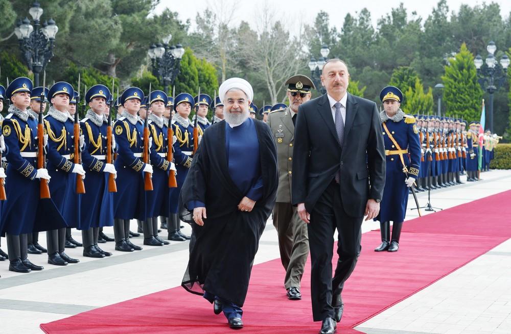 İran Prezidenti Həsən Ruhaninin rəsmi qarşılanma mərasimi olub (FOTO)