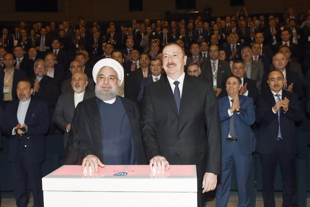 Azərbaycan və İran prezidentləri biznes forumda iştirak ediblər (FOTO) (YENİLƏNİB-4)