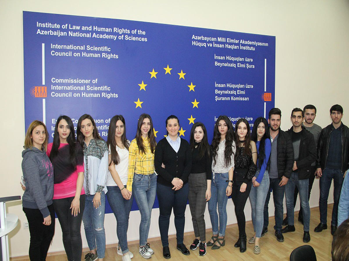 Bilik Fondunun təcrübəçiləri AMEA-nın Hüquq və İnsan Haqları İnstitutunda olublar (FOTO)