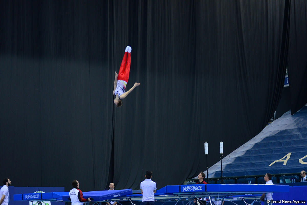 Bakıda batut gimnastikası, ikili mini-batut və tamblinq üzrə Avropa çempionatının birinci günü start götürüb (FOTO)