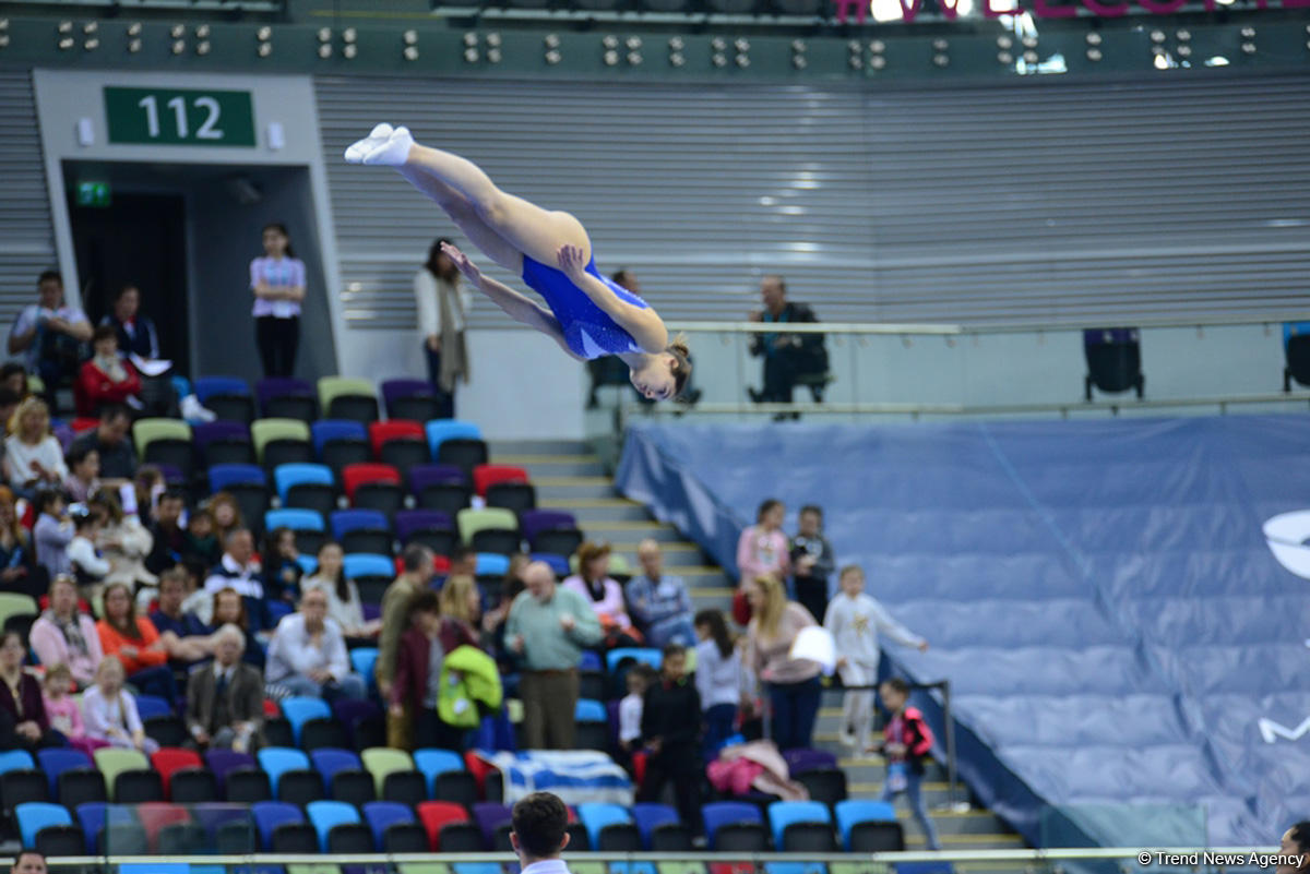 Bakıda batut gimnastikası, ikili mini-batut və tamblinq üzrə Avropa çempionatının birinci günü start götürüb (FOTO)