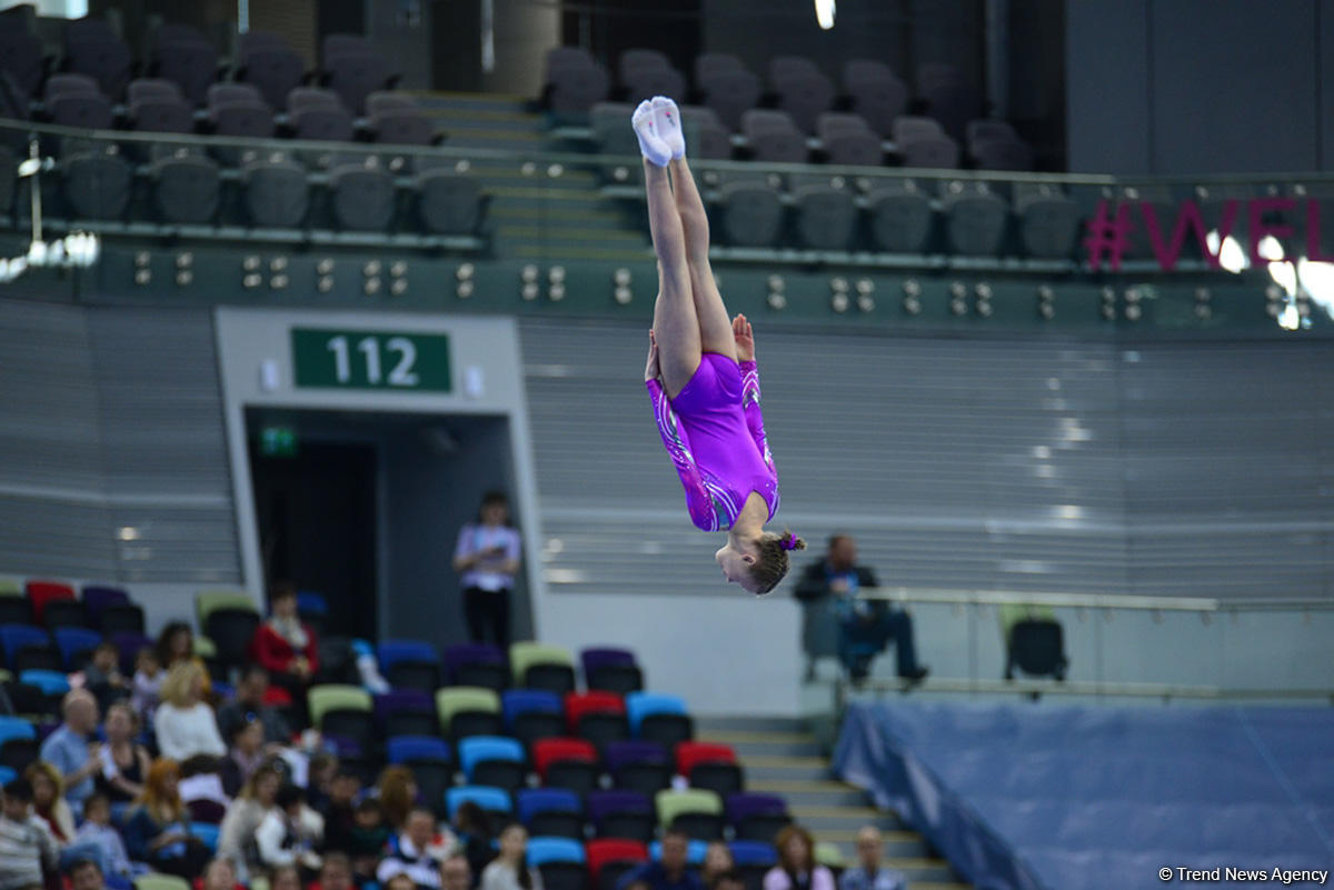 Bakıda batut gimnastikası, ikili mini-batut və tamblinq üzrə Avropa çempionatının birinci günü start götürüb (FOTO)