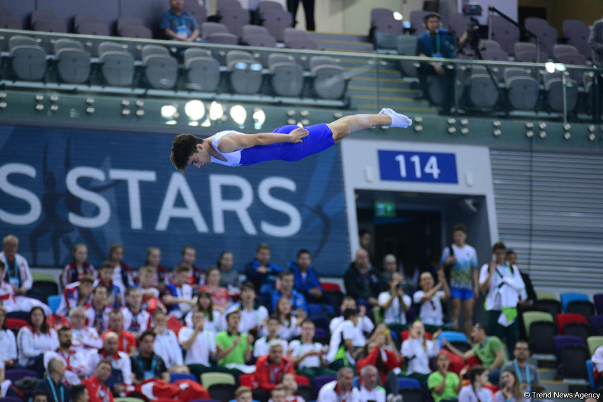 Bakıda batut gimnastikası, ikili mini-batut və tamblinq üzrə Avropa çempionatının birinci günü start götürüb (FOTO)