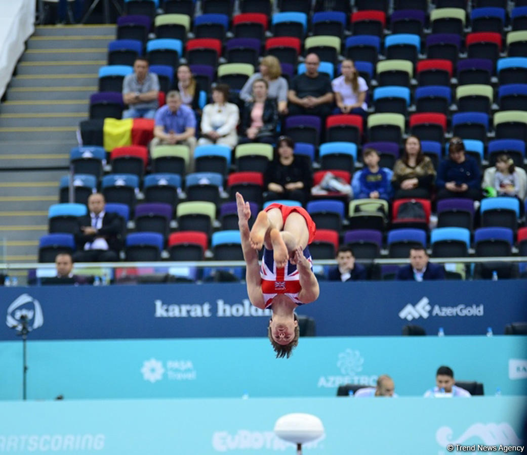 Bakıda batut gimnastikası, ikili mini-batut və tamblinq üzrə Avropa çempionatının birinci günü start götürüb (FOTO)