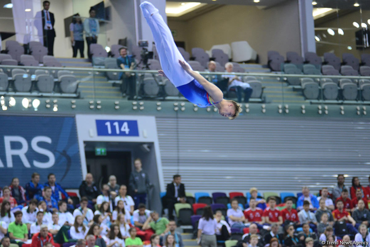 Bakıda batut gimnastikası, ikili mini-batut və tamblinq üzrə Avropa çempionatının birinci günü start götürüb (FOTO)