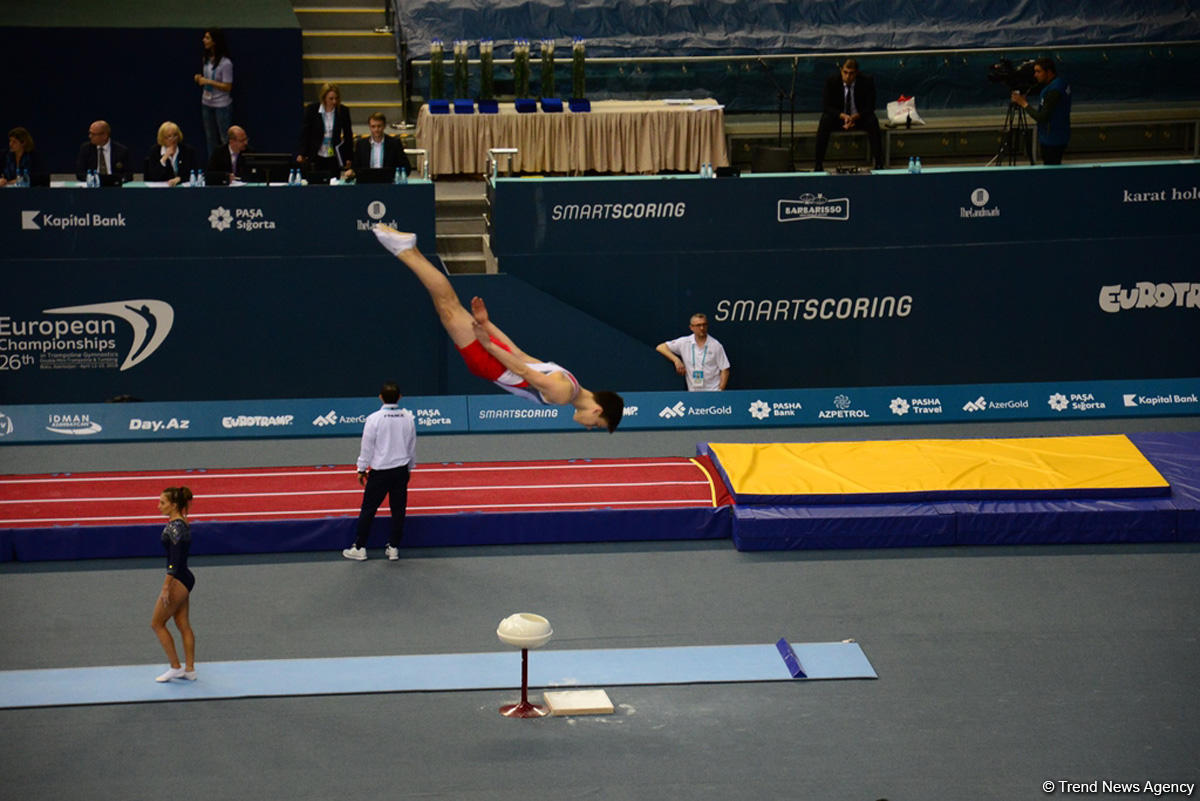 Bakıda batut gimnastikası, ikili mini-batut və tamblinq üzrə Avropa çempionatının birinci günü start götürüb (FOTO)