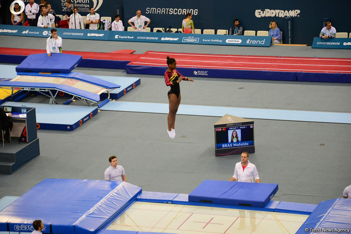 Bakıda batut gimnastikası, ikili mini-batut və tamblinq üzrə Avropa çempionatının birinci günü start götürüb (FOTO)