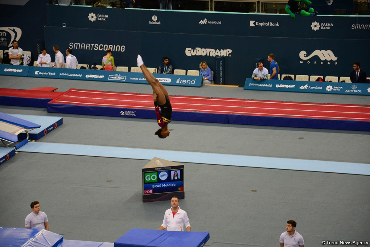 Bakıda batut gimnastikası, ikili mini-batut və tamblinq üzrə Avropa çempionatının birinci günü start götürüb (FOTO)