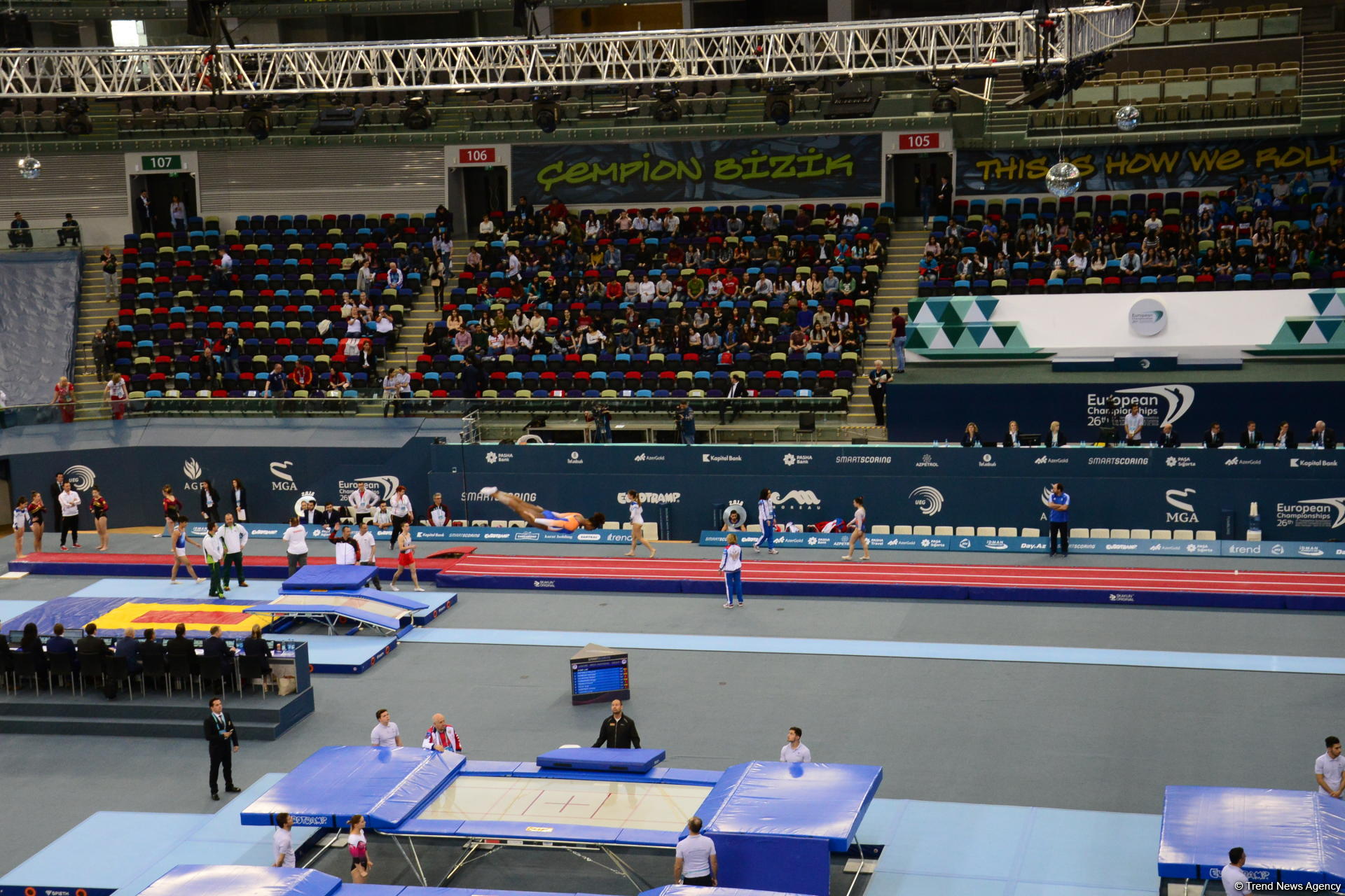 Bakıda batut gimnastikası, ikili mini-batut və tamblinq üzrə Avropa çempionatı davam edir (FOTO)