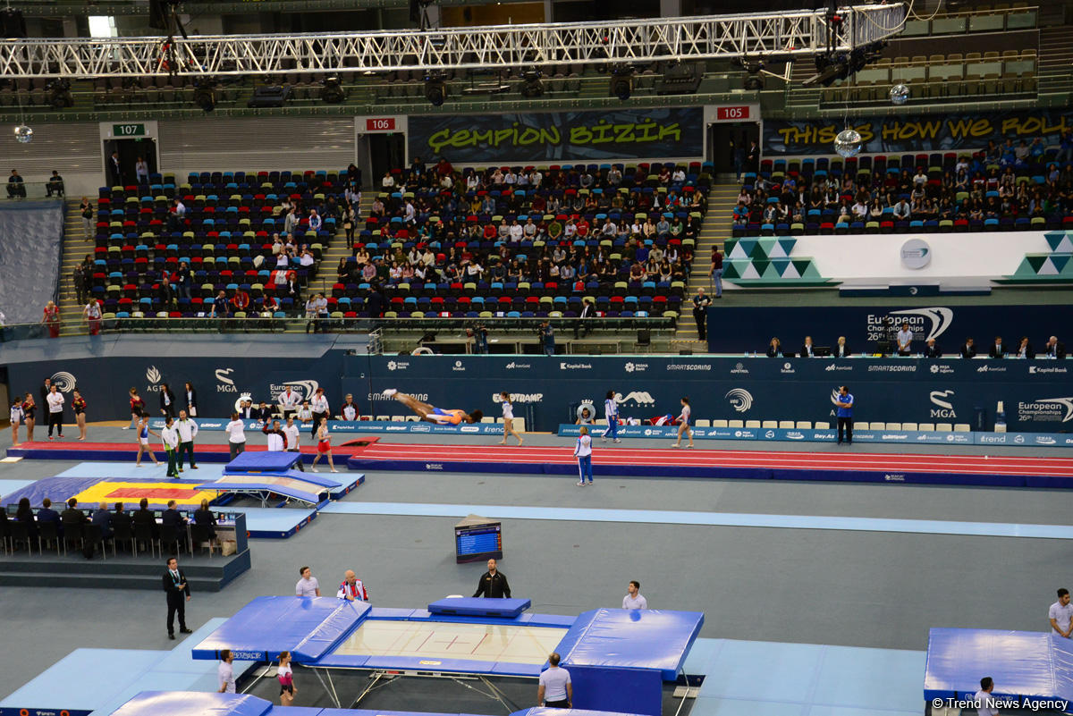 Bakıda batut gimnastikası, ikili mini-batut və tamblinq üzrə Avropa çempionatı davam edir (FOTO)