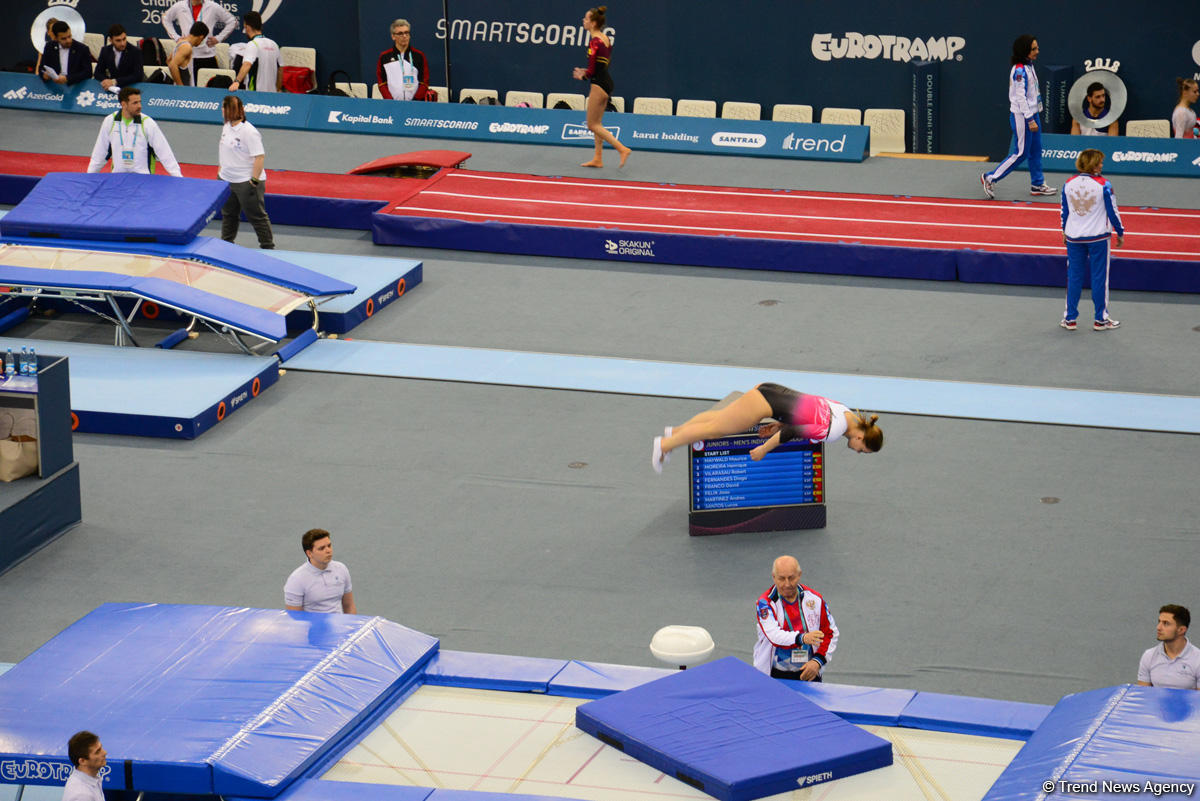 Bakıda batut gimnastikası, ikili mini-batut və tamblinq üzrə Avropa çempionatı davam edir (FOTO)