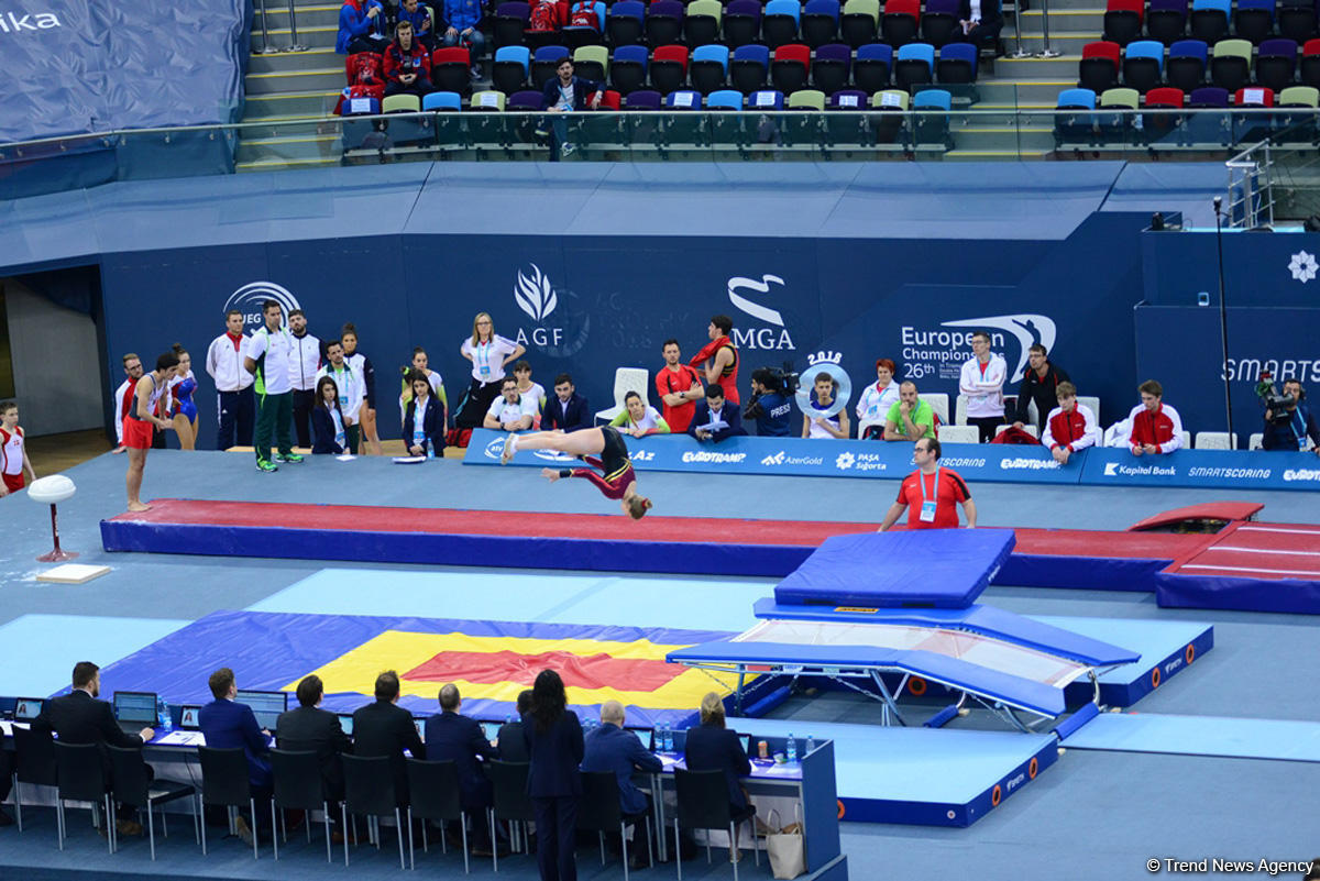Bakıda batut gimnastikası və tamblinq üzrə Avropa çempionatında əsrarəngiz çıxışların FOTOLARI