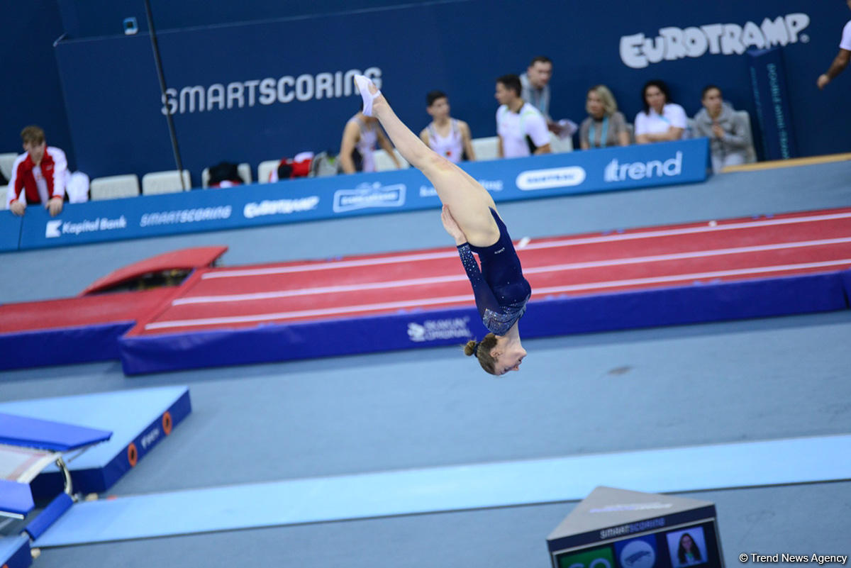 Bakıda batut gimnastikası və tamblinq üzrə Avropa çempionatında əsrarəngiz çıxışların FOTOLARI