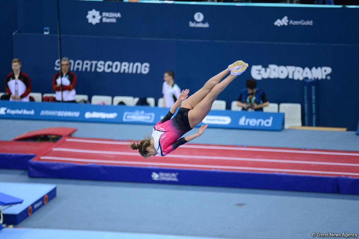Bakıda batut gimnastikası, ikili mini-batut və tamblinq üzrə Avropa çempionatı davam edir (FOTO)