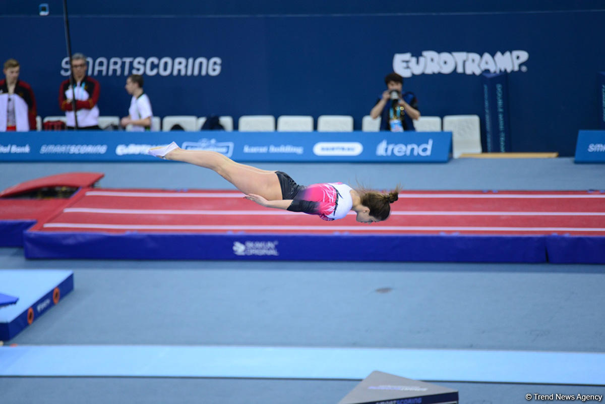 Bakıda batut gimnastikası, ikili mini-batut və tamblinq üzrə Avropa çempionatı davam edir (FOTO)