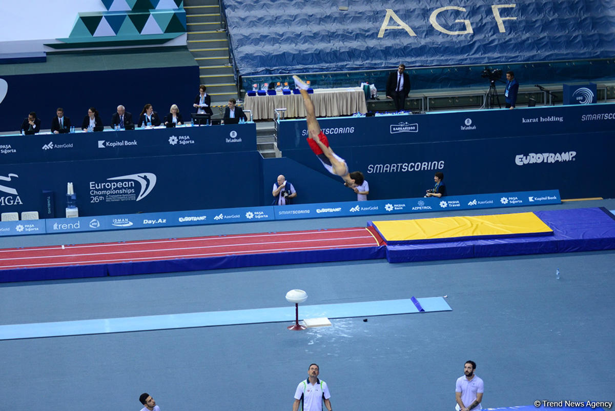 Bakıda batut gimnastikası, ikili mini-batut və tamblinq üzrə Avropa çempionatı davam edir (FOTO)